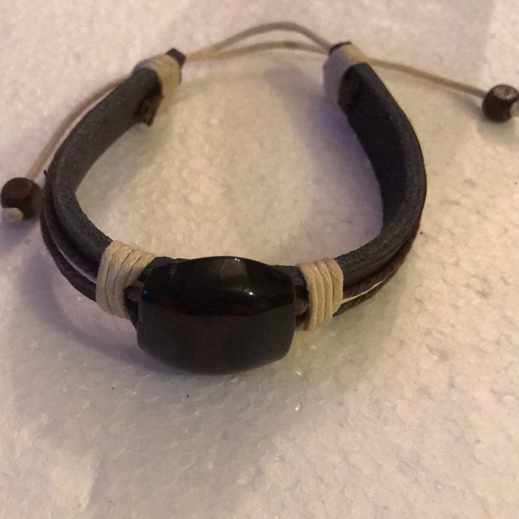 Agate Leather Bracelet